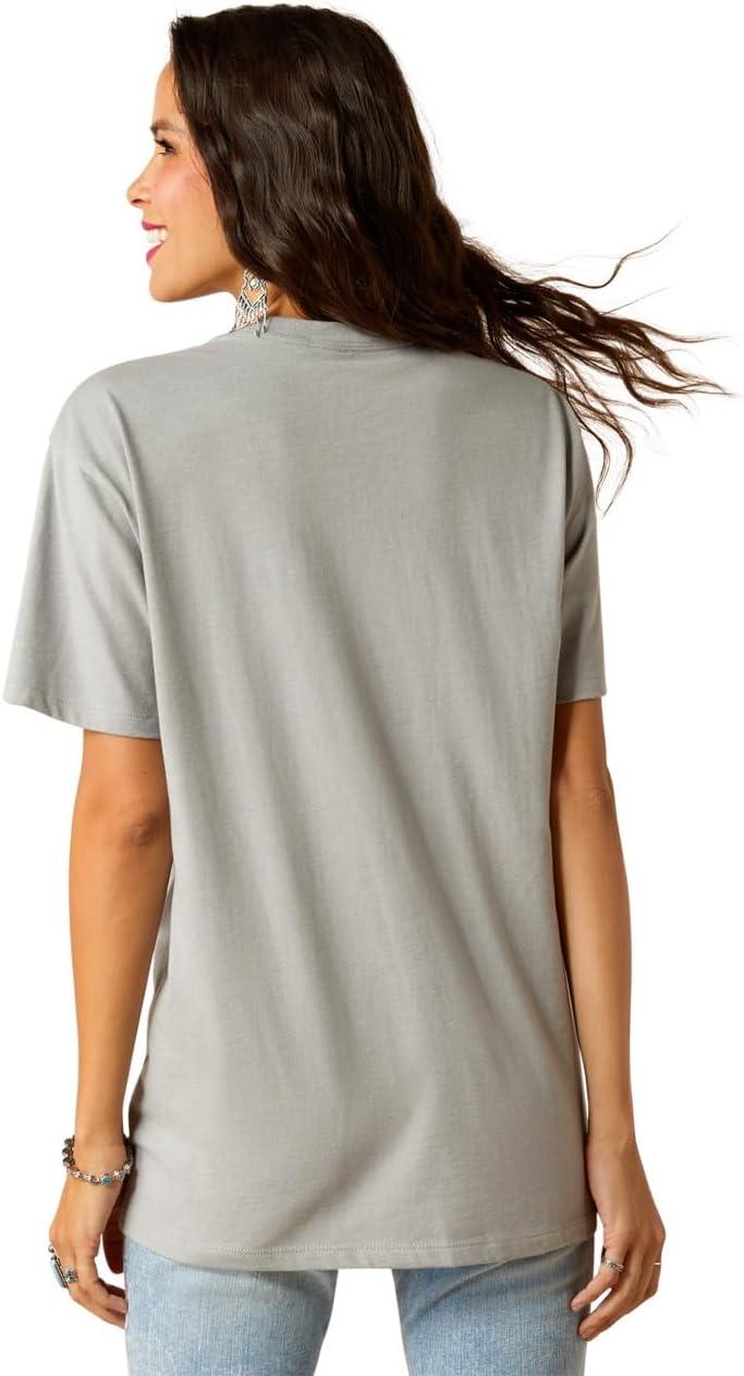 imageAriat Womens Ariat Denim Label TShirtStone HeatherAriat Day and Night