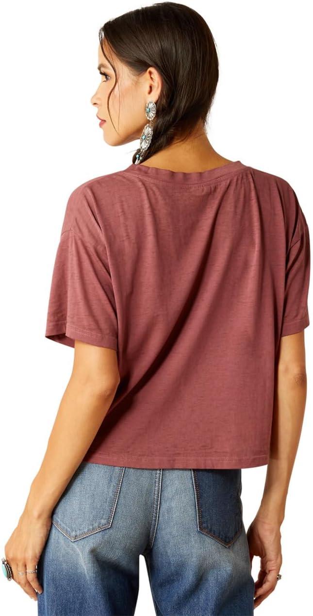 imageAriat Womens Ariat Denim Label TShirtWild GingerBuffalo Territory
