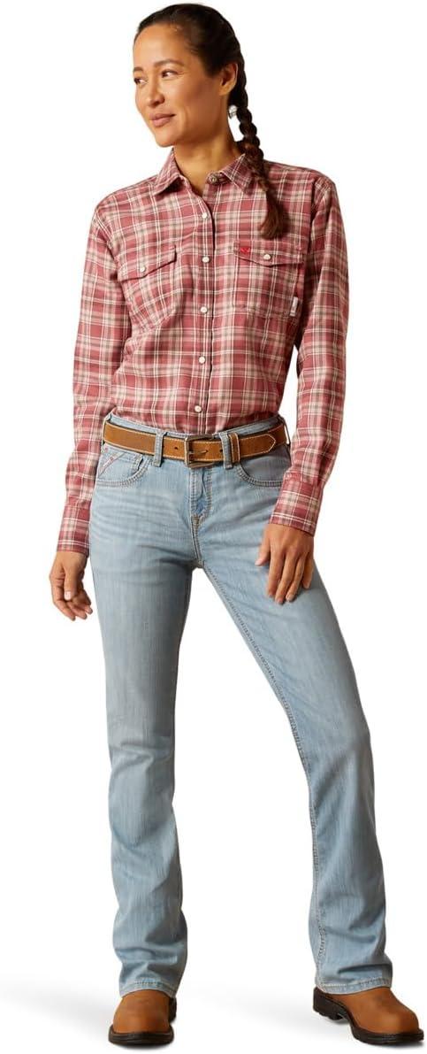 imageAriat Womens Fr Ruby Snap Work ShirtRoan Rouge