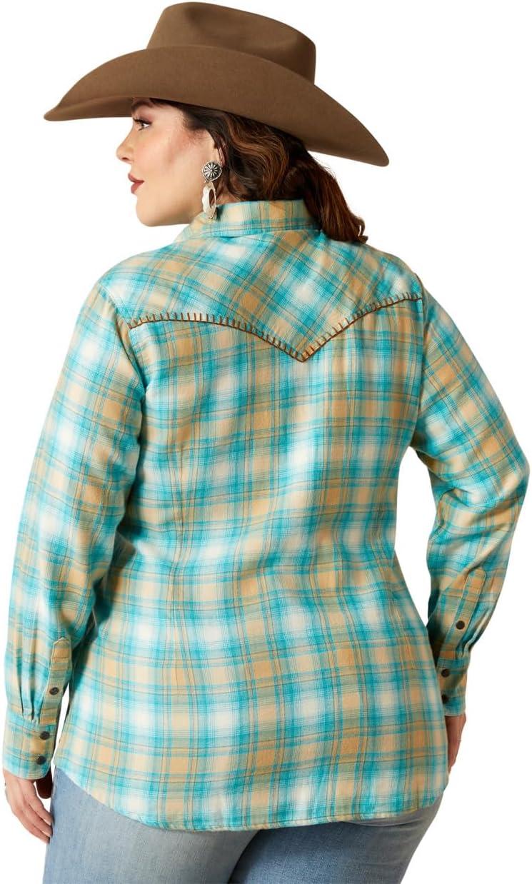 imageAriat Womens Fr Tillie Snap Work ShirtBreeze Plaid
