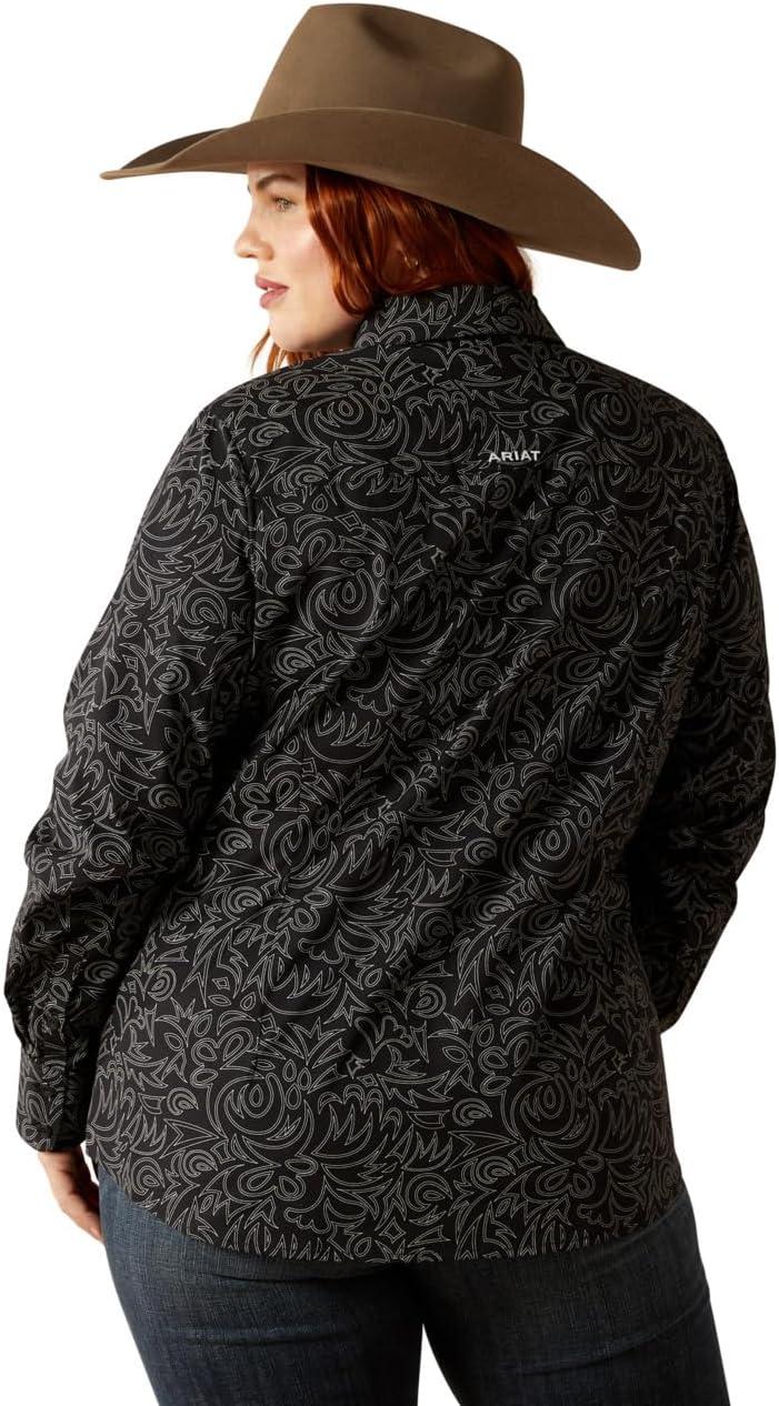 imageAriat Womens Kirby Stretch ShirtBlack Boot Stitch