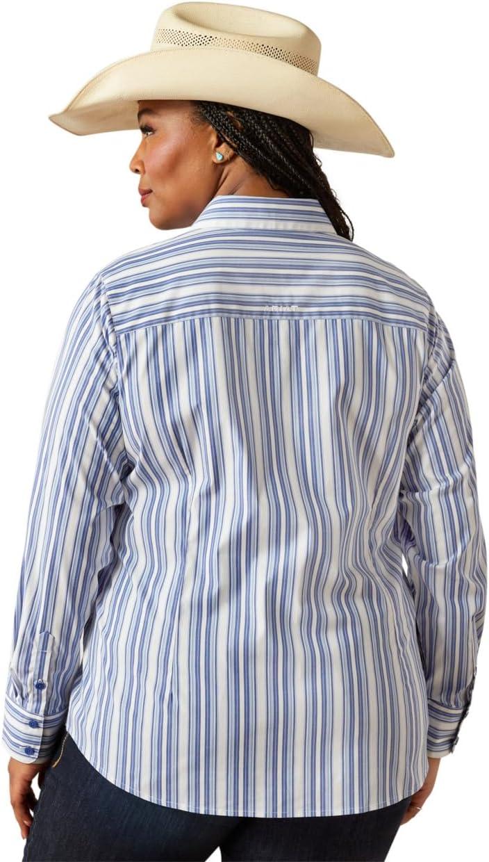 imageAriat Womens Kirby Stretch ShirtCobalt Stripe