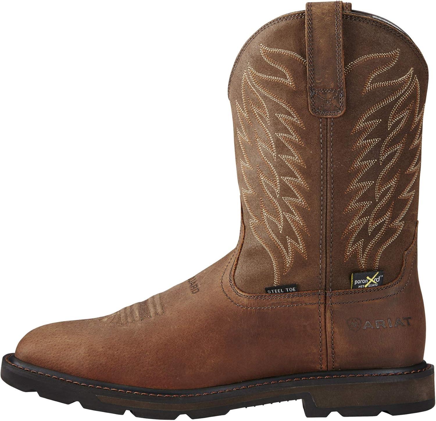 imageAriat Work Mens Groundbreaker Wide Square Metguard Steel Toe BootBrown