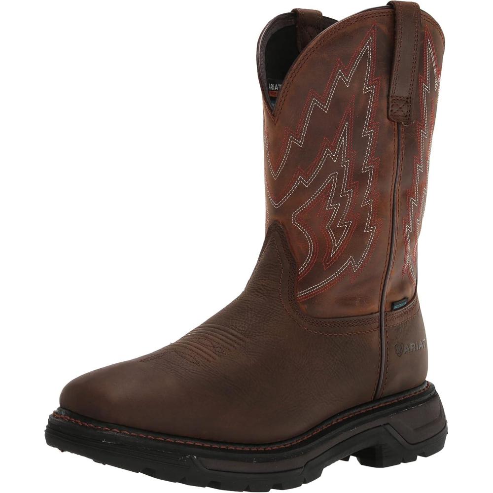 imageARIAT Big Rig H2O CT Mens BootDark BrownDistressed Brown