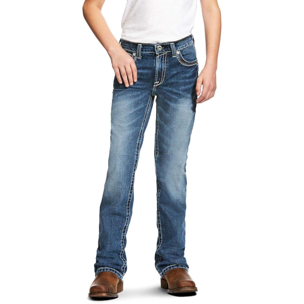 imageARIAT Boys B4 Relaxed Coltrane Boot Cut JeanDurango