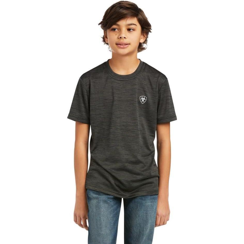 imageARIAT Boys Charger Vertical Flag TeeCharcoal