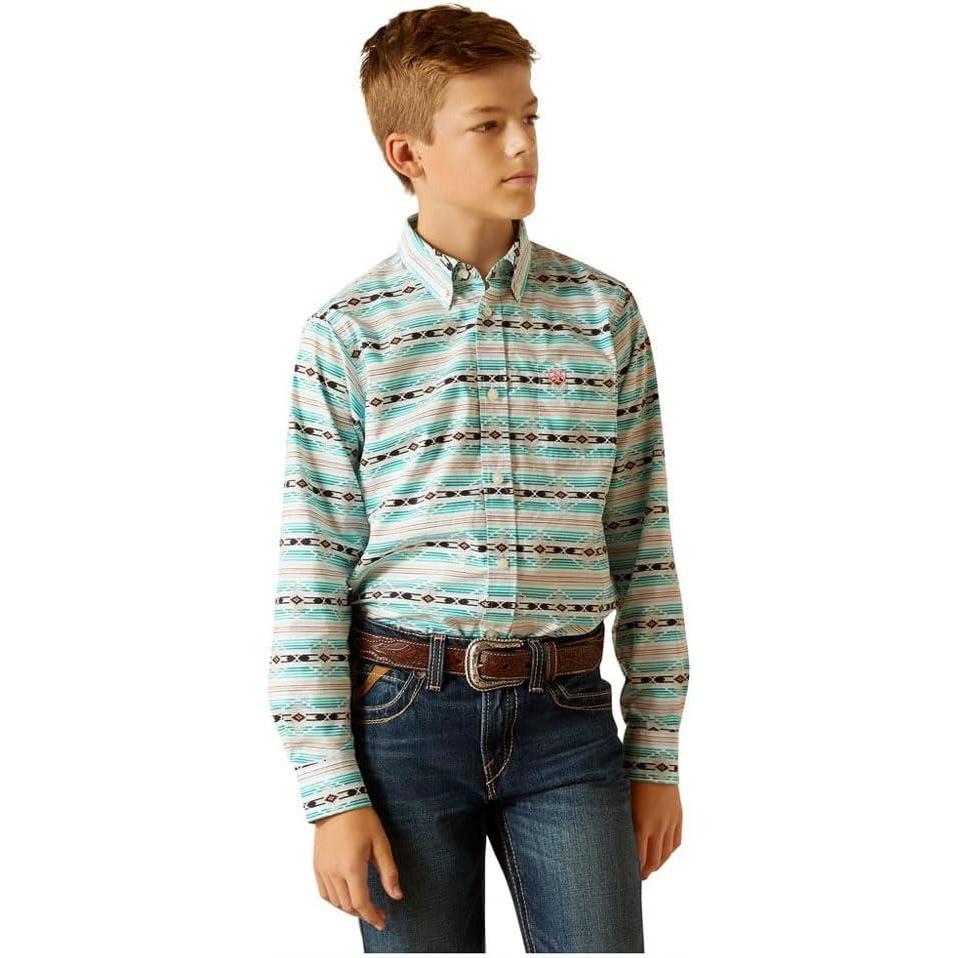imageARIAT Boys Jefferson Classic Fit ShirtIce Green