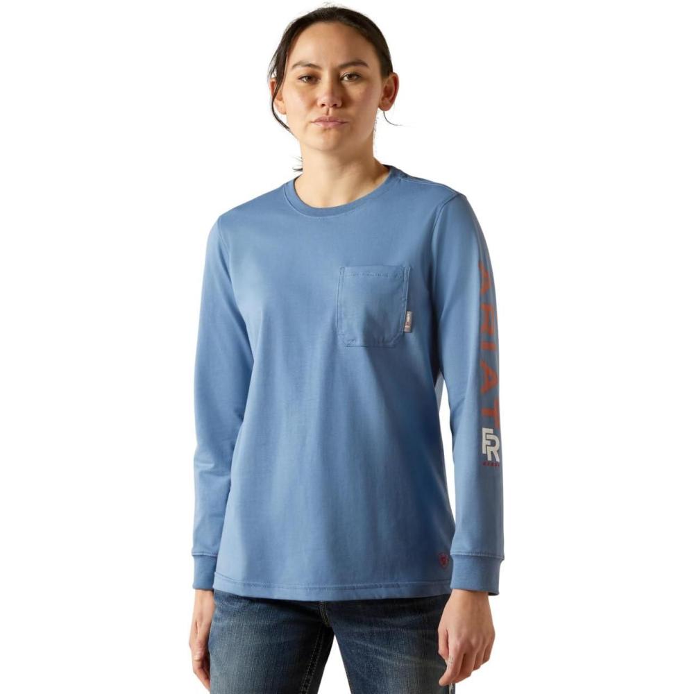 imageARIAT FR Stretch Logo TShirtMoonlight Blue