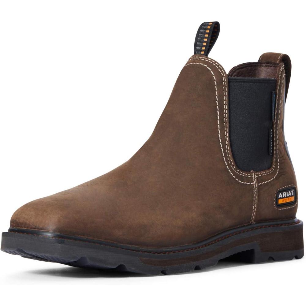 imageARIAT Groundbreaker Chelsea Sq Toe H20 ST Mens BootDark Brown