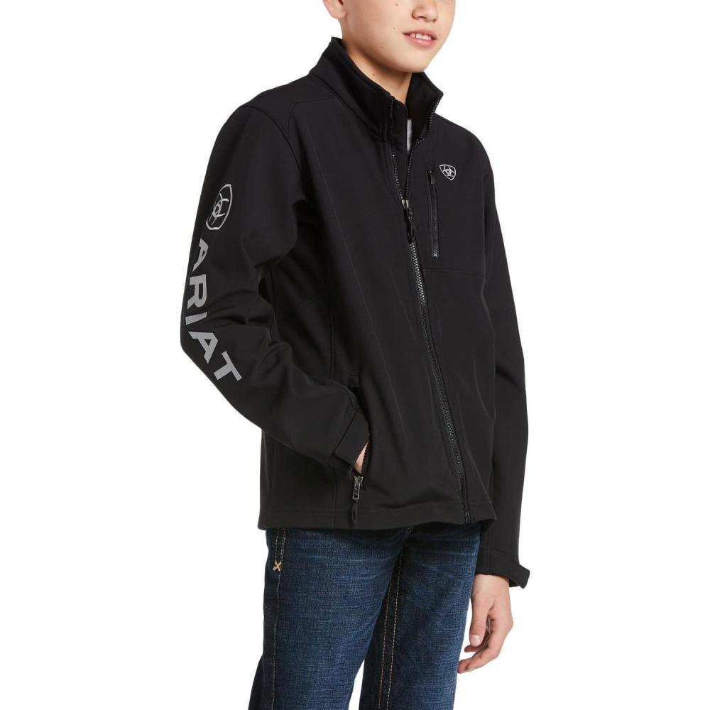 imageARIAT Kids Logo 20 Softshell JacketBlackSilver