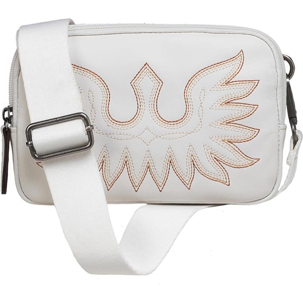 imageARIAT Ladies Casanova Collection Belt Bag with Adjustable and Removable Nylon StrapWhite