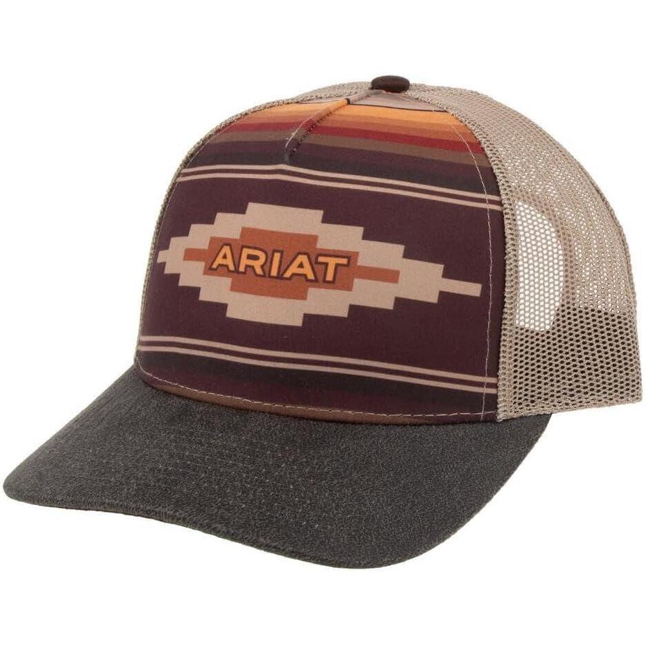 imageARIAT Ladies Snap Back Aztec Logo Hat Tan