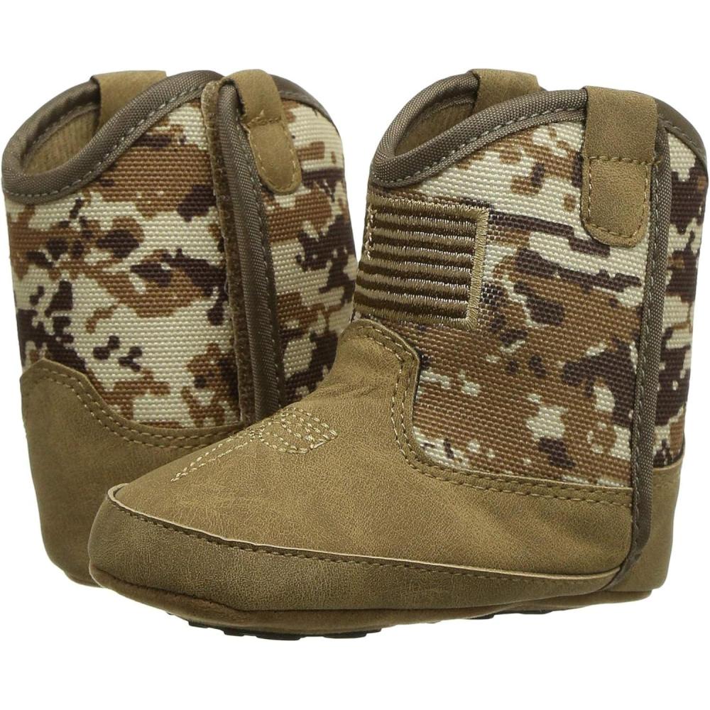 imageARIAT Lil Stompers Infant Unisex Western BootsBrownCamo Patriot