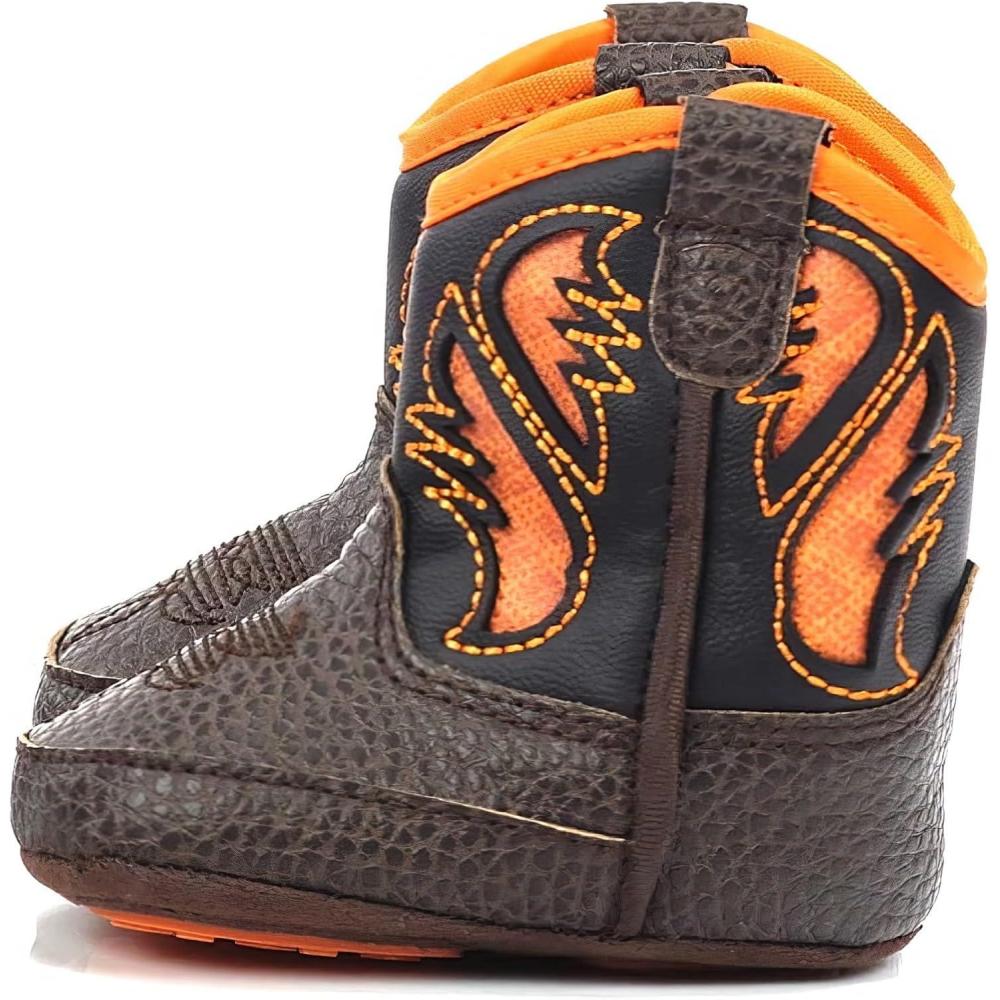 imageARIAT Lil Stompers Infant Unisex Western BootsOrangeBrown Workhog