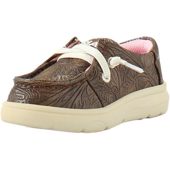 imageARIAT Lil Stompers Toddler Unisex Hilo Casual ShoesDark Brown Floral