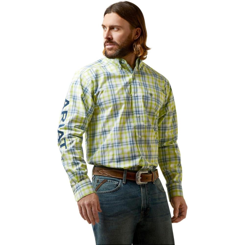 imageARIAT Male Team Logo Twill Classic Fit Shirt Sea Scape USA 3XLargeTender Shoots