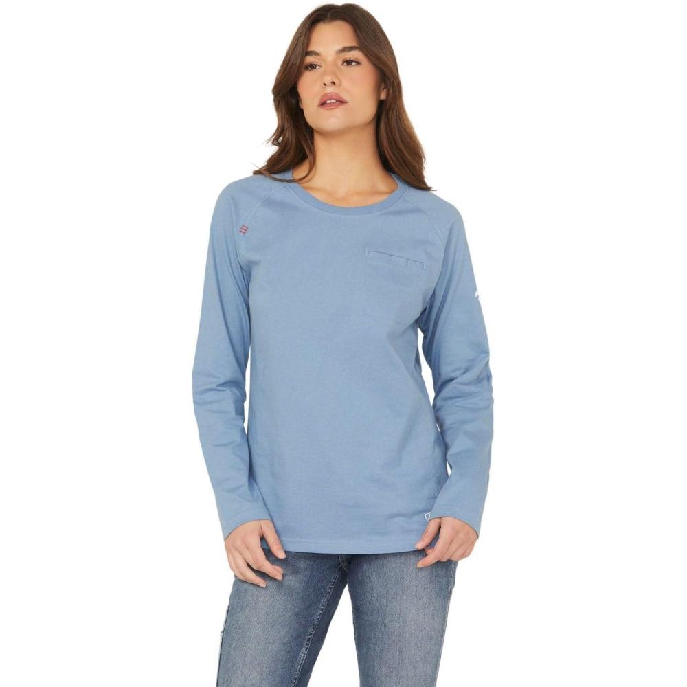 imageARIAT Mens Fr Air Crew TShirtBlue Heather