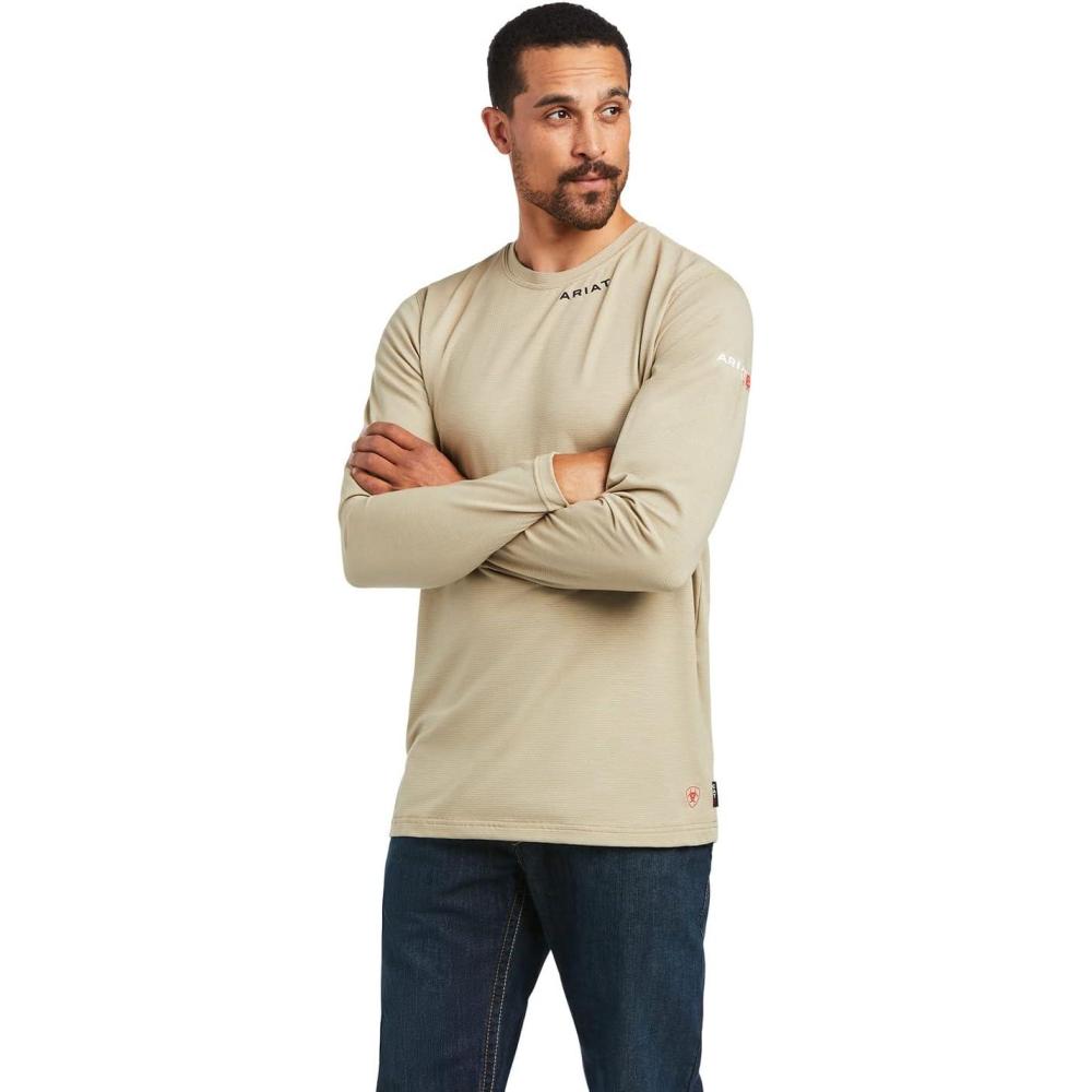 imageARIAT Mens Fr Baselayer TShirtKhaki