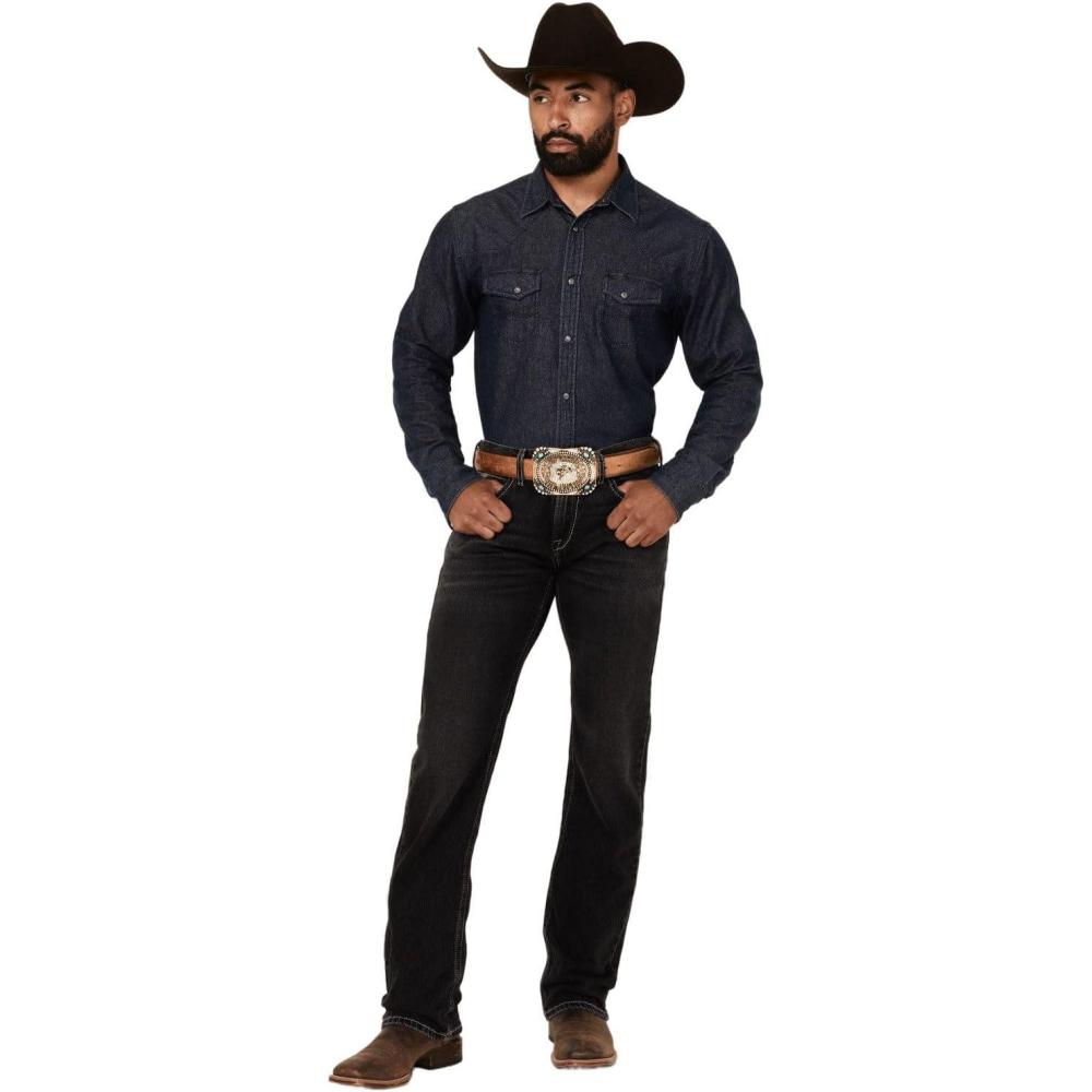 imageARIAT Mens M4 Low Rise Legacy Boot Cut JeanEbony Black