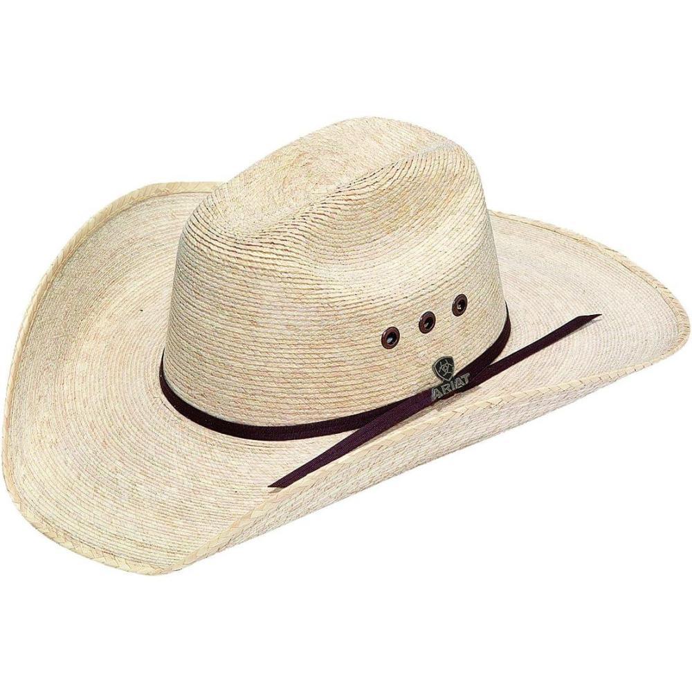 imageARIAT Mens Natural Palm Western HatChocolate