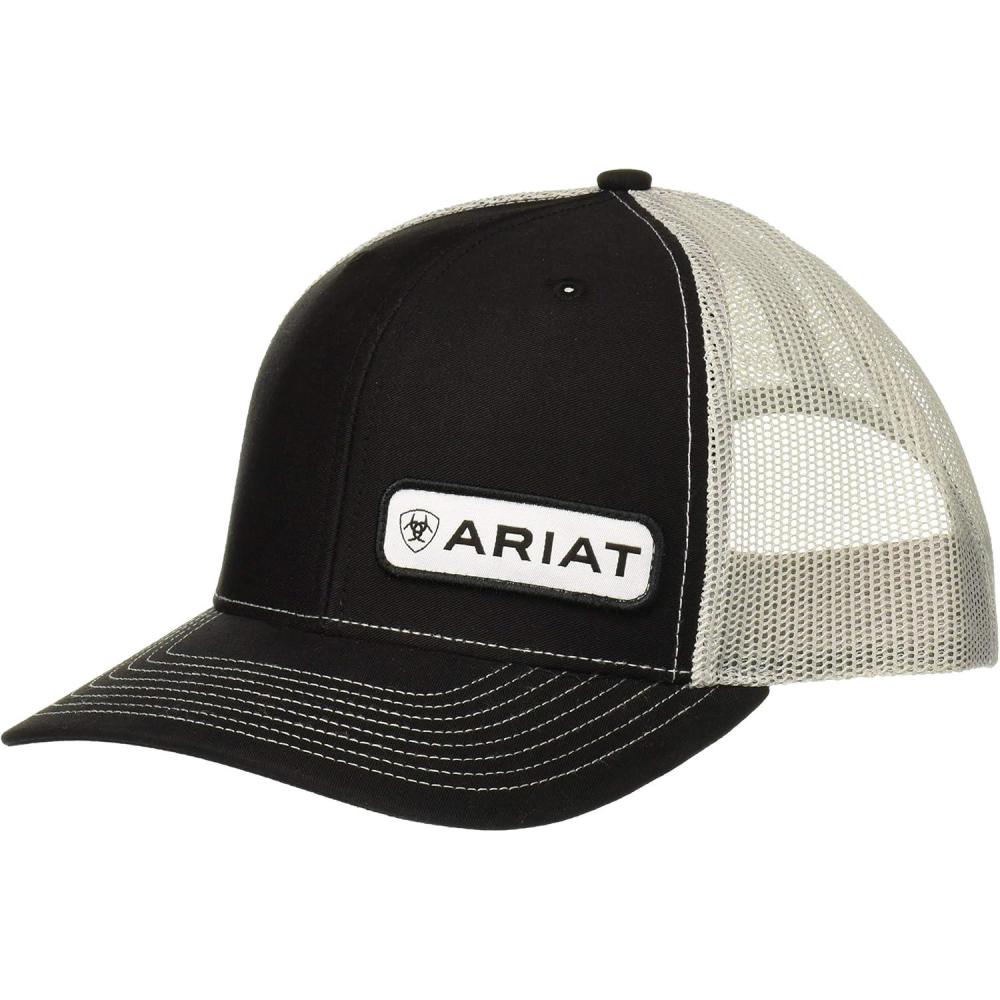 imageARIAT Mens Off Set Patch CapBlack
