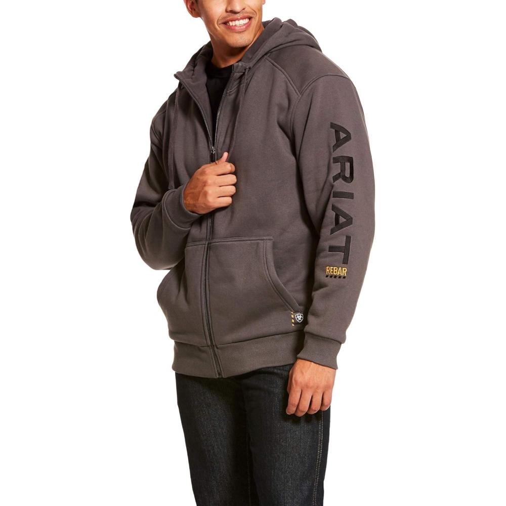 imageARIAT Mens Rebar AllWeather Full Zip HoodieRebargray