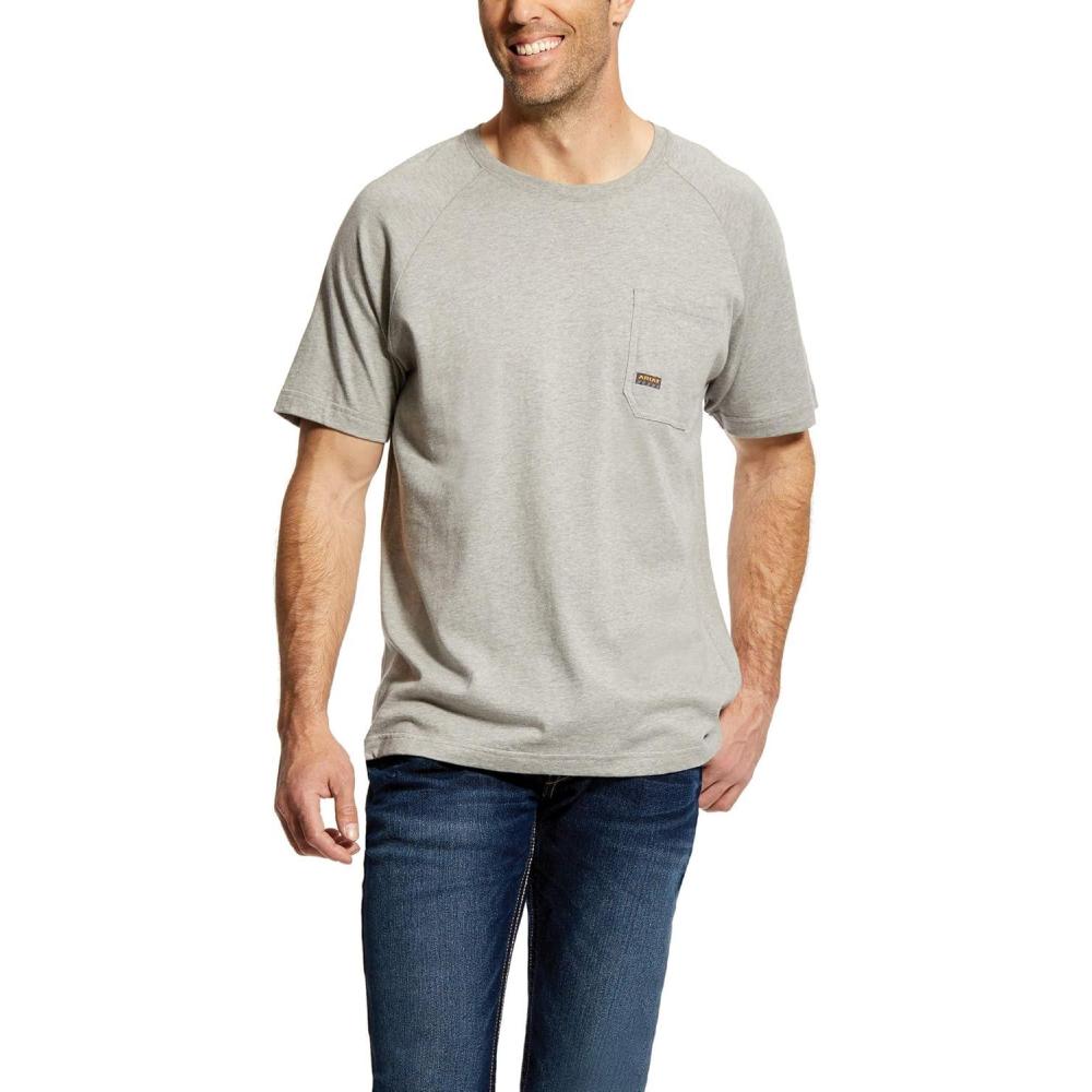 imageARIAT Mens Rebar Cotton Strong TShirtHeather Grey