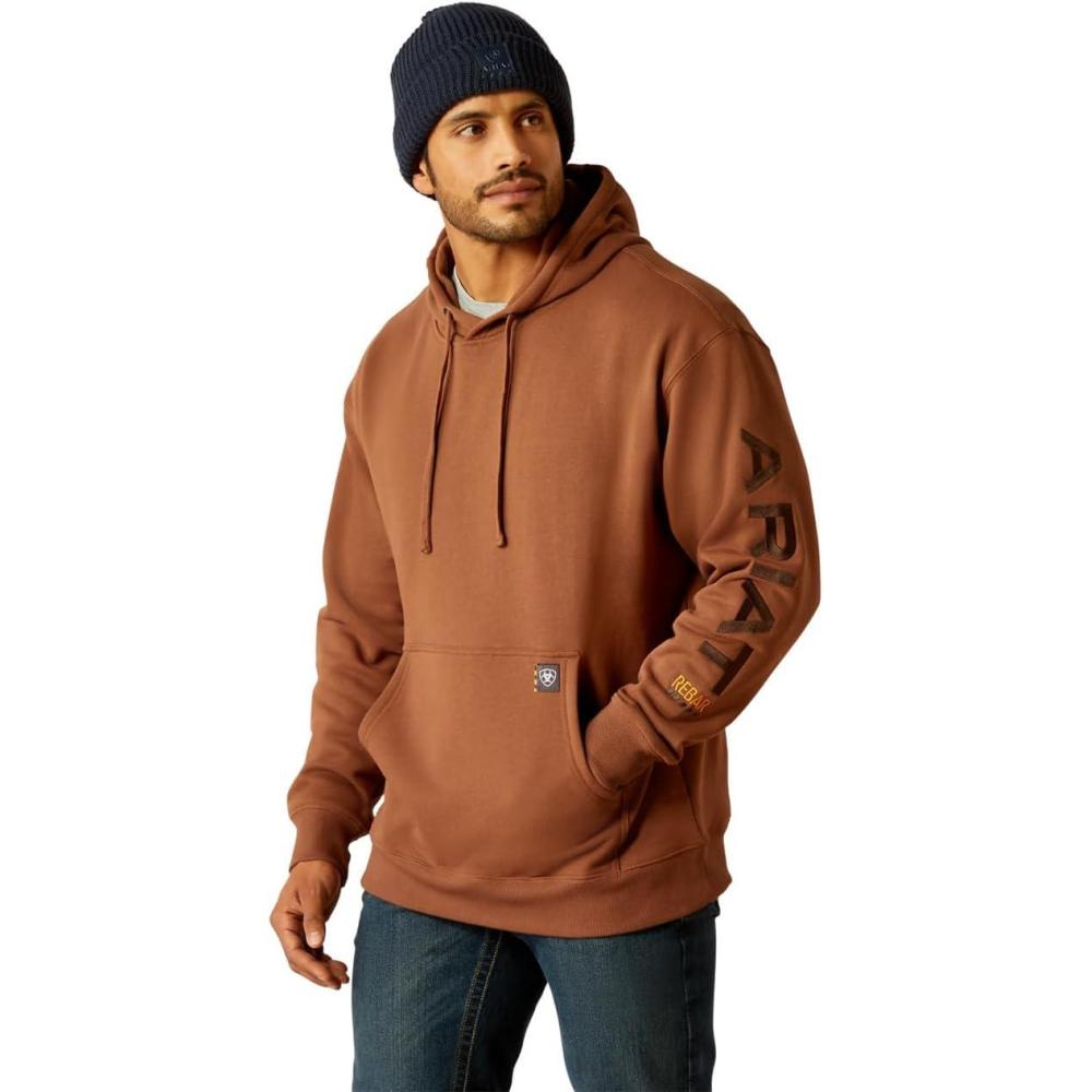 imageARIAT Mens Rebar Graphic HoodieAztecCoffee Bean