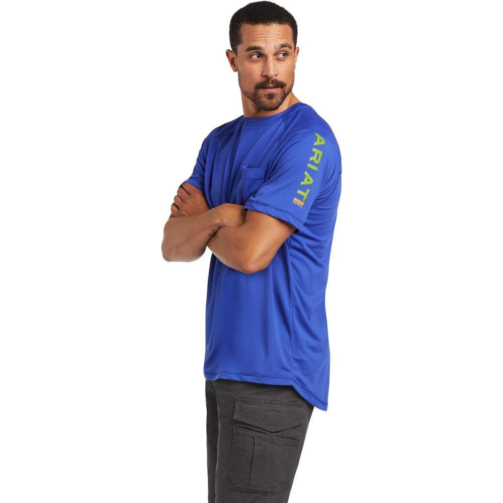 imageARIAT Mens Rebar Heat Fighter Long Sleeve TShirtRoyal Blue