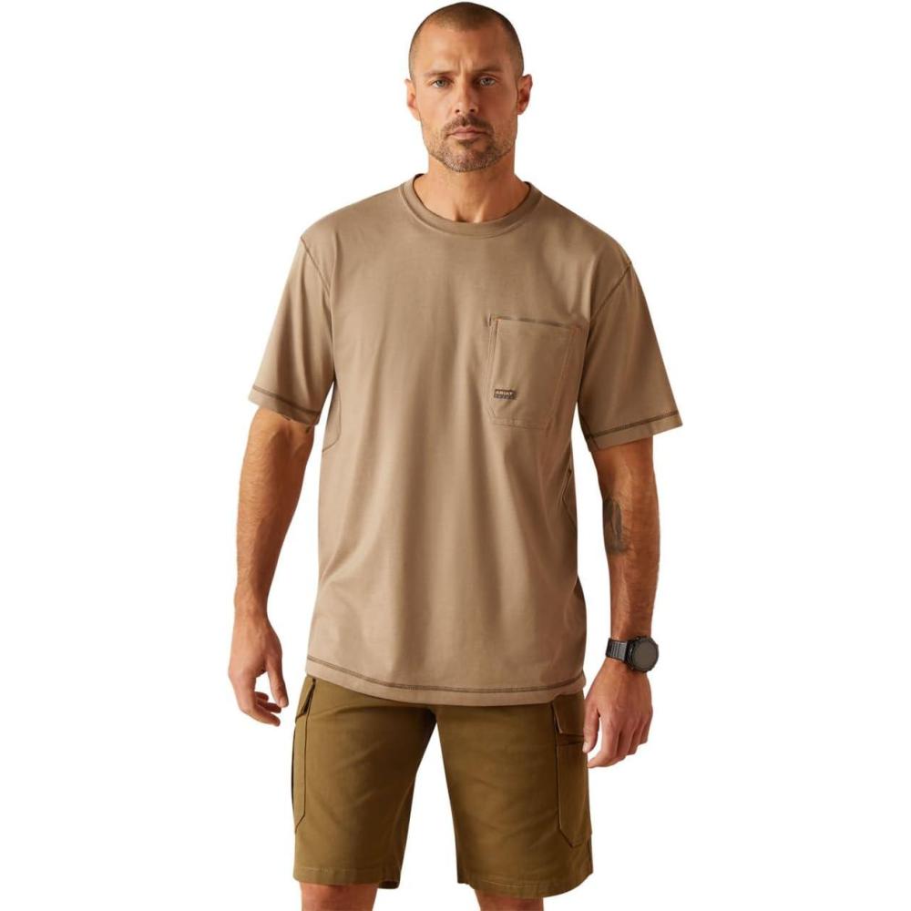 imageARIAT Mens Rebar Workman LogoBrindle Heather