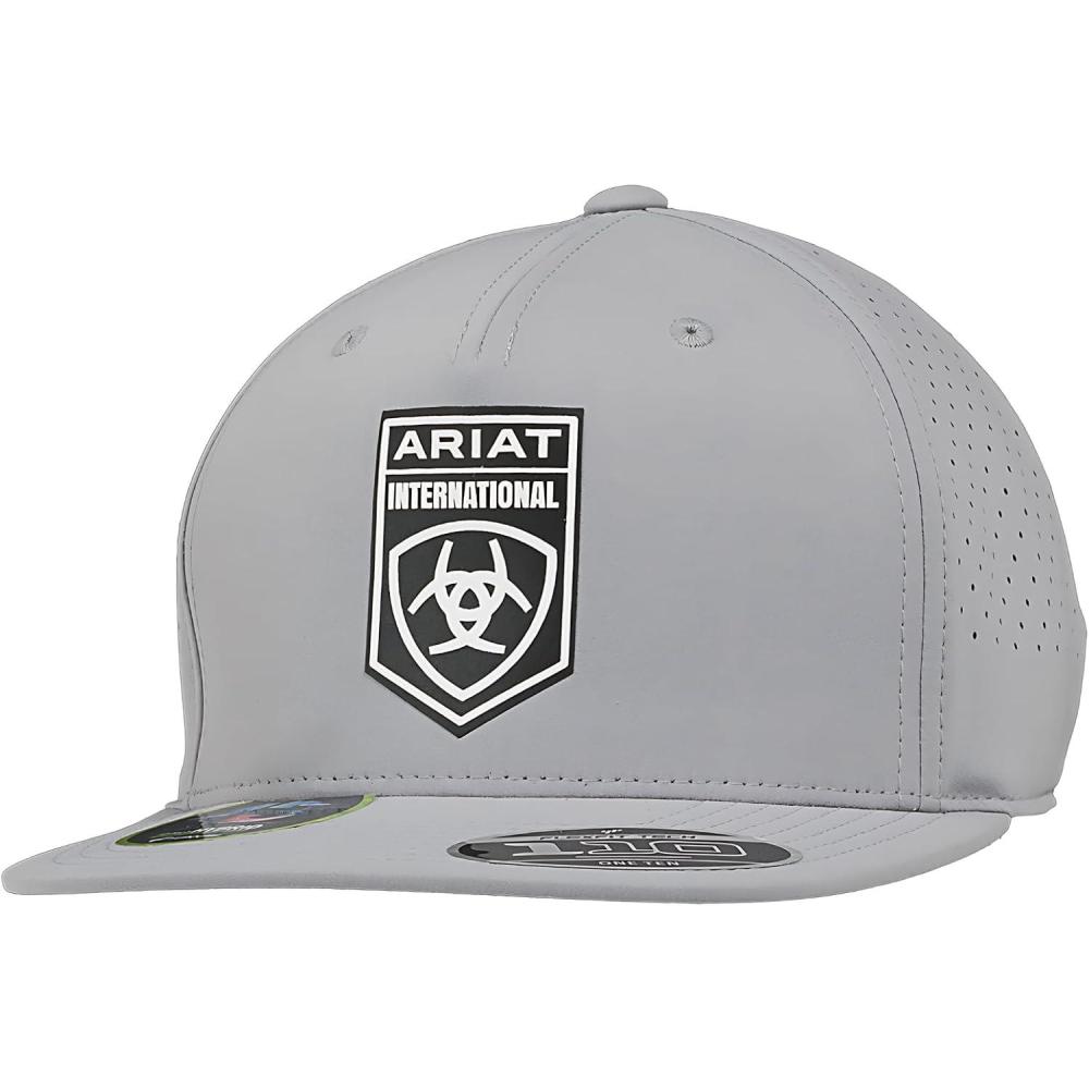 imageARIAT Mens Snapback Flex Fit Shield Logo CapGrey