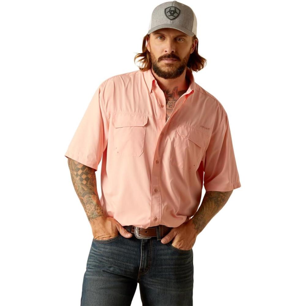 imageARIAT Mens Venttek Outbound Classic Fit ShirtApricot Blush