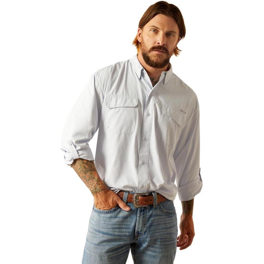 imageARIAT Mens Venttek Outbound Classic Fit ShirtHalogen Blue