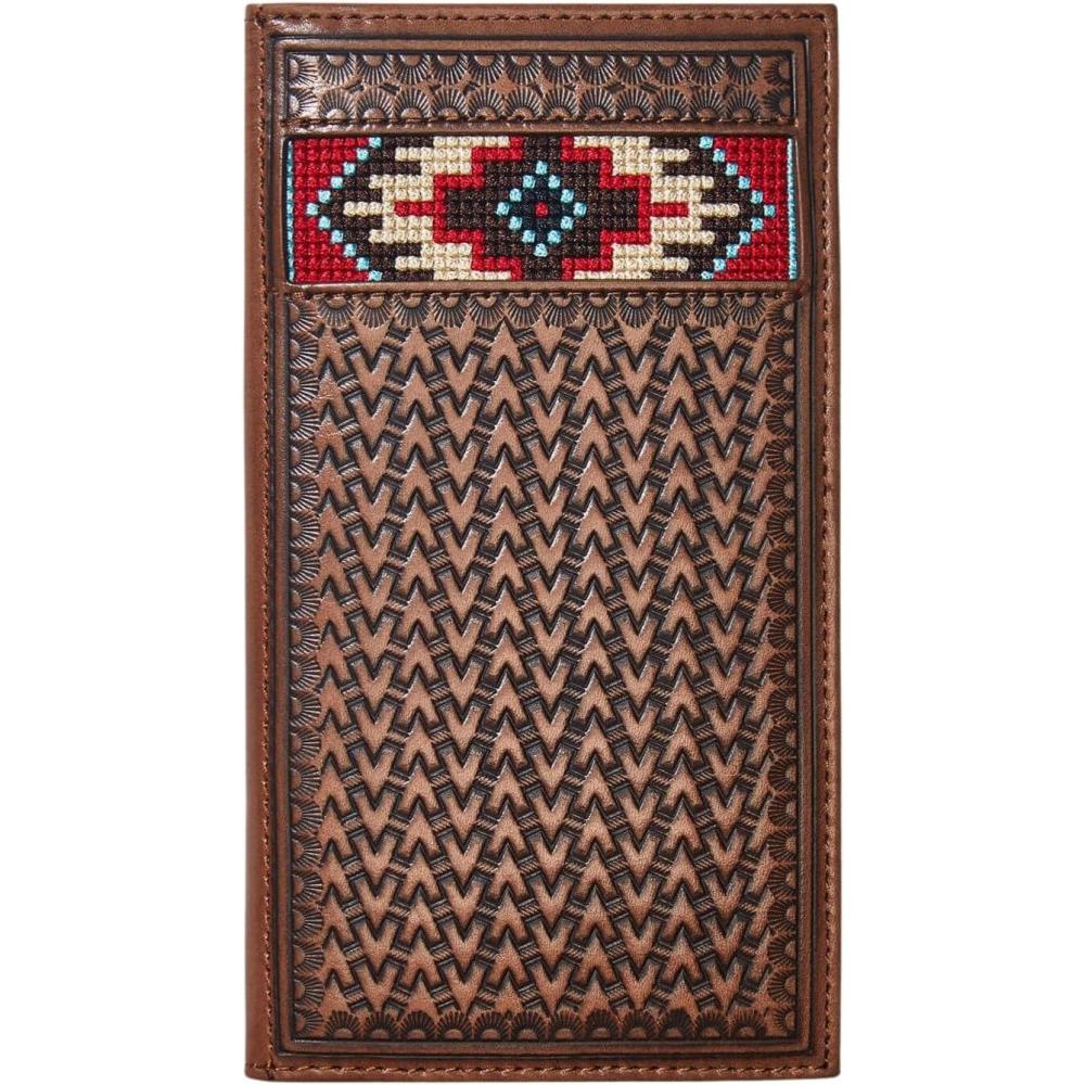 imageARIAT Mens Western Inlay Rodeo Wallet Tan One SizeTan