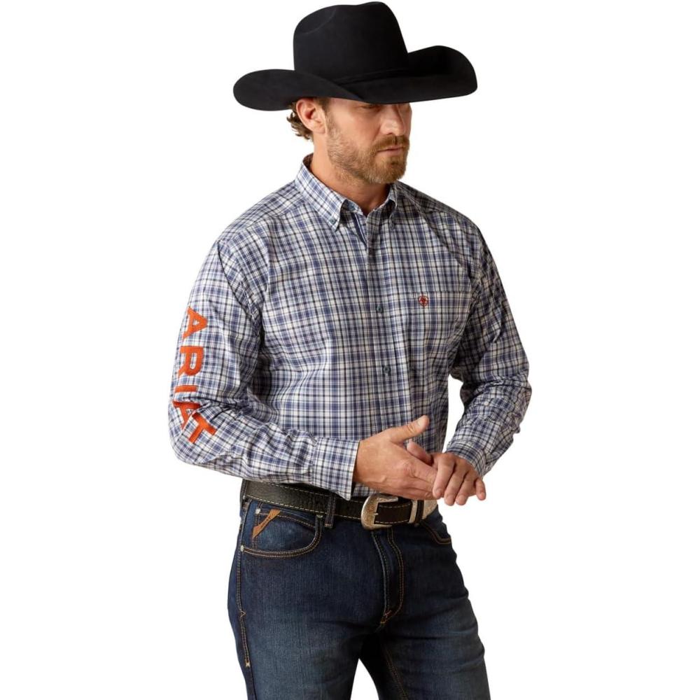 imageARIAT Pro Series Norbert Classic Fit ShirtNavyOrange