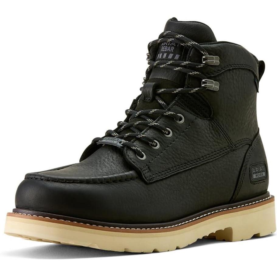 imageARIAT Rebar Lift 6quot Waterproof Work BootsBlack