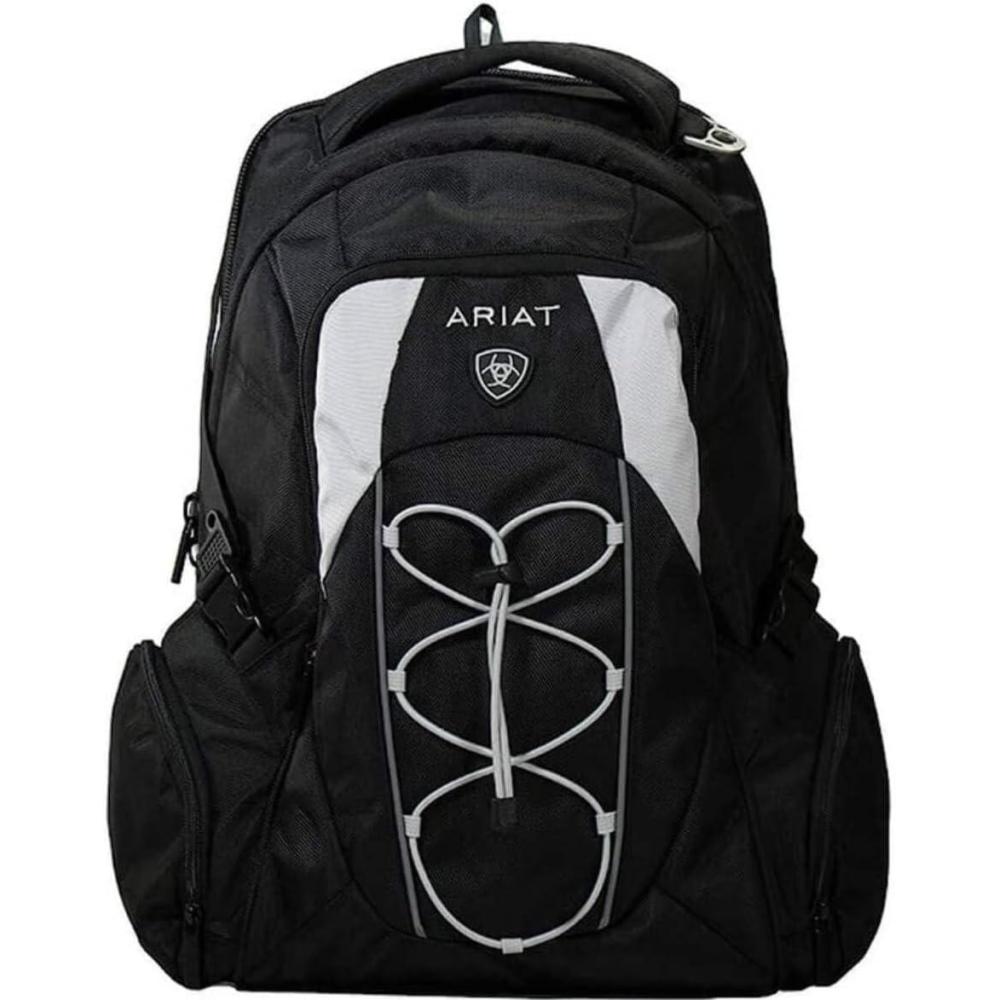 imageARIAT Unisex Adult Logo Backpack Black One SizeBlack Grey