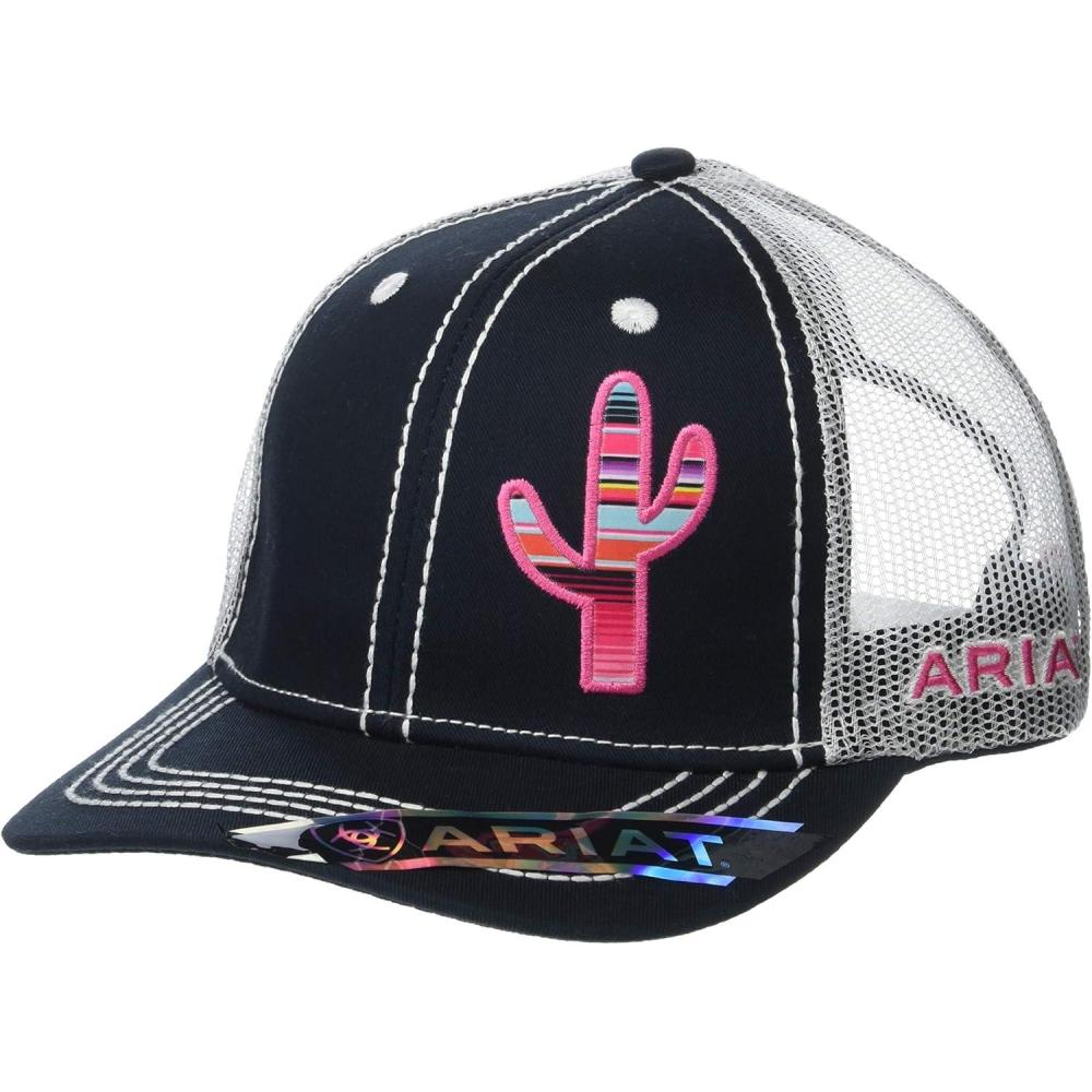 imageARIAT Womens Cactus Logo Snapback CapNavy