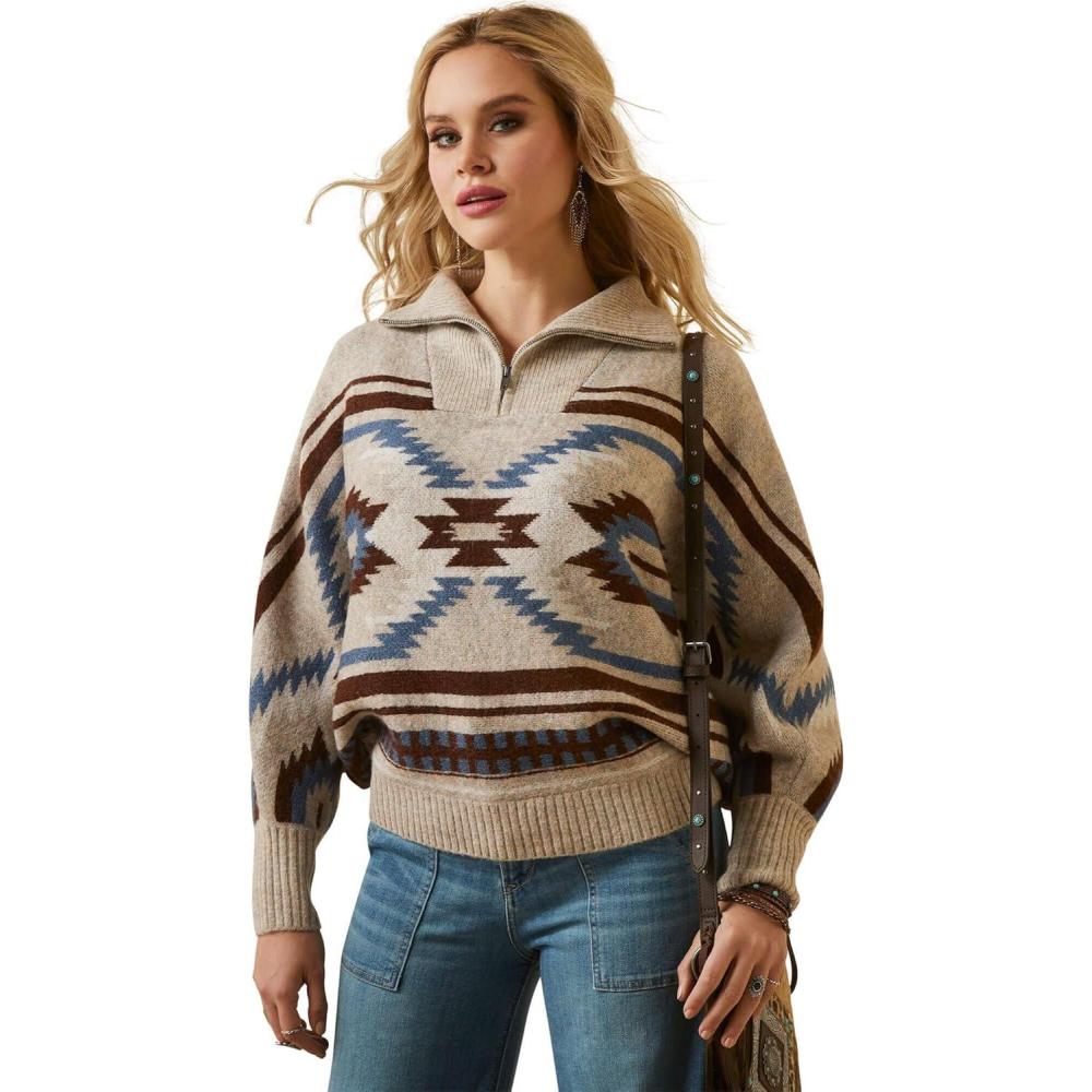 imageARIAT Womens Chimayo Pullover SweaterPeyote Chimayo Jcd
