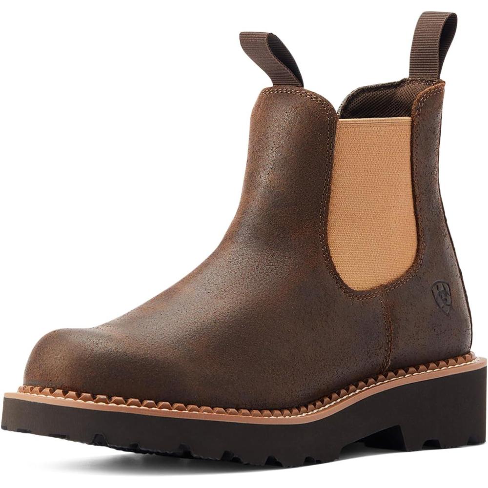 imageARIAT Womens Fatbaby Twin Gore Western BootWorn Hickory