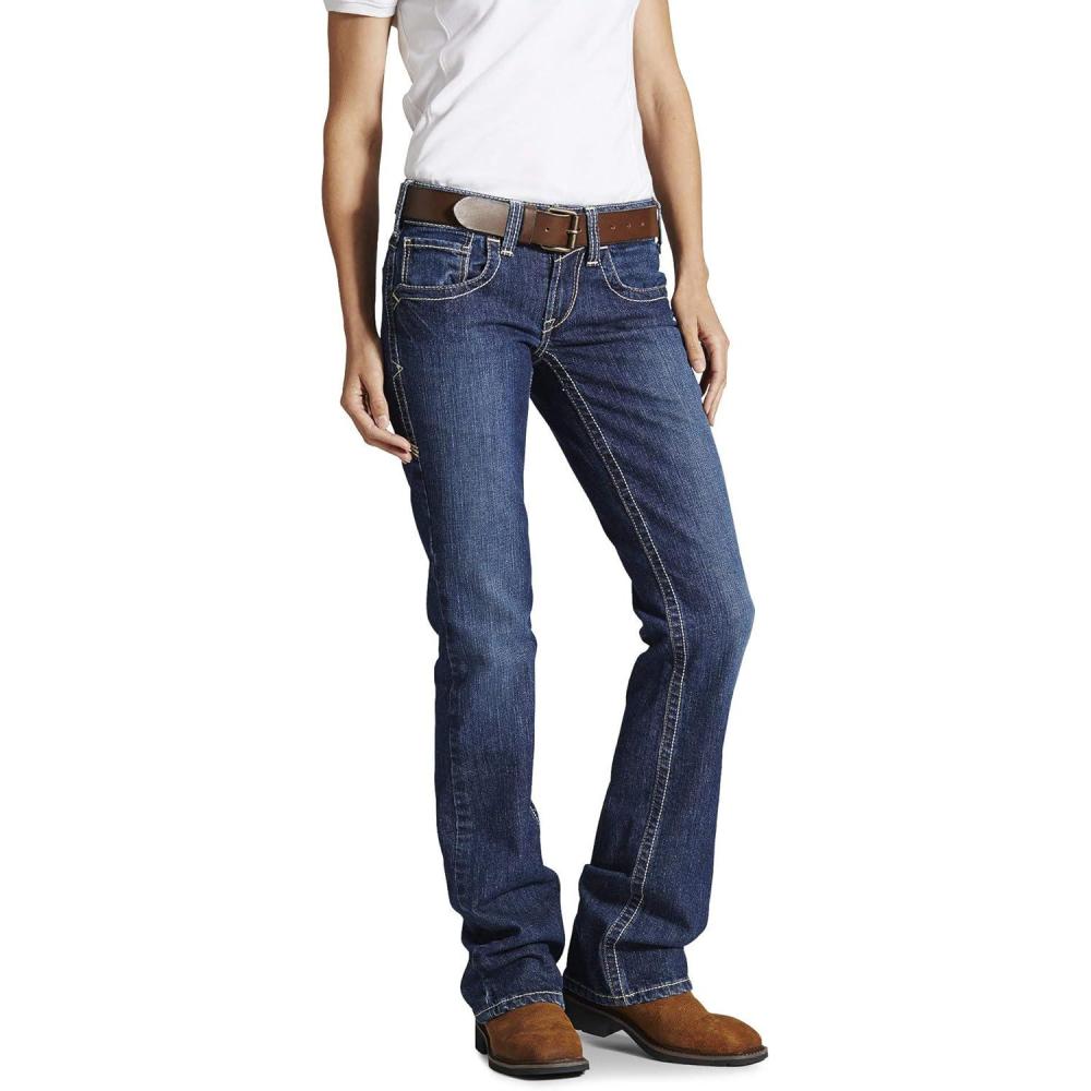 imageARIAT Womens Fr Durastretch Basic Boot Cut JeanBlue Quartz