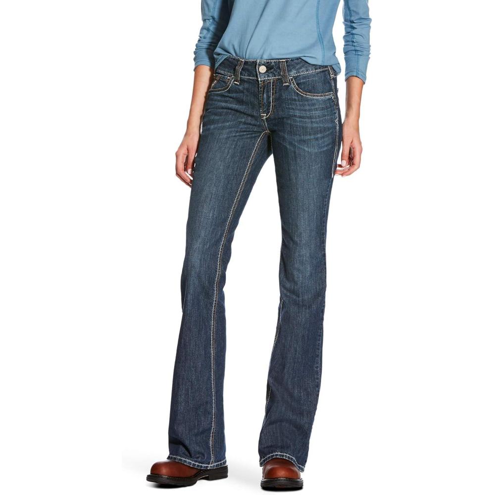 imageARIAT Womens Fr Stretch Duralight Ella JeanAzurite