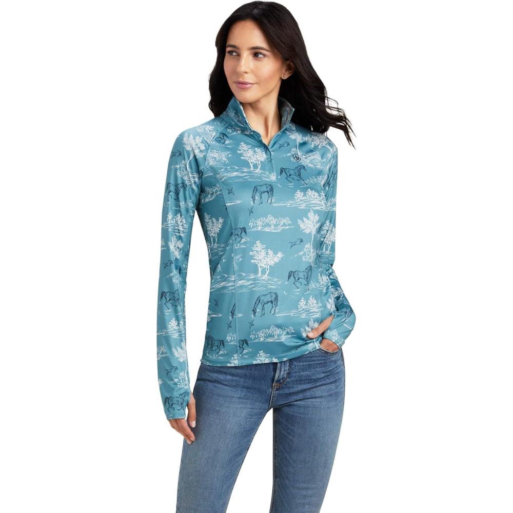 imageARIAT Womens Laguna Top Aura OrangeTeal