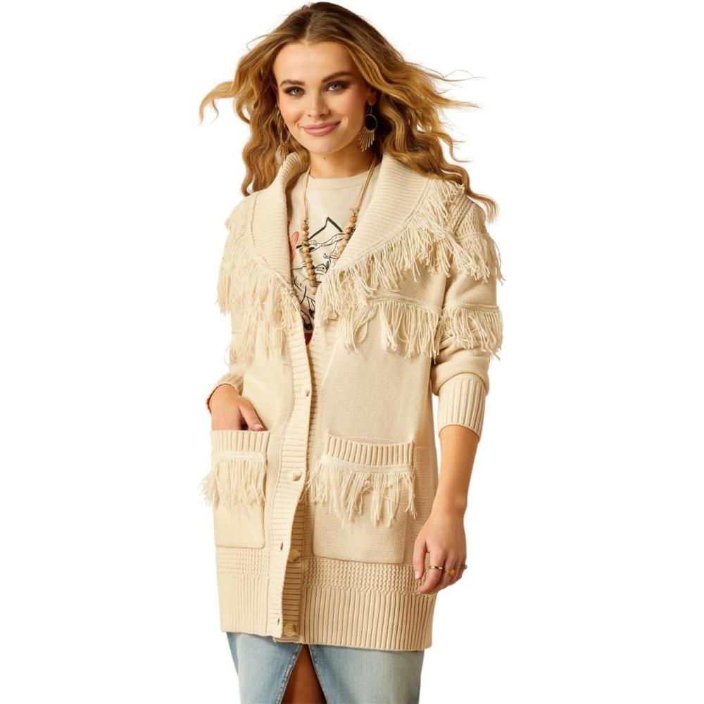 imageARIAT Womens Luz Fringe SweaterSummer Sand