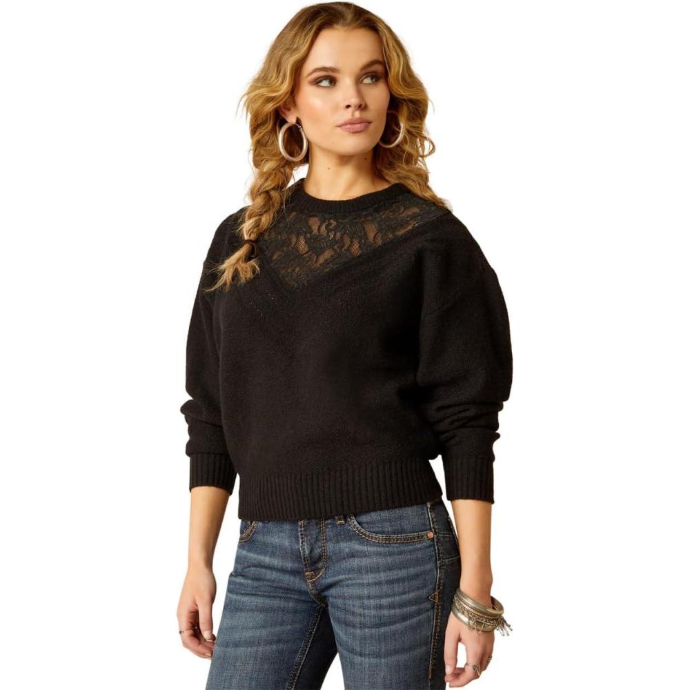 imageARIAT Womens Magnolia SweaterBlack