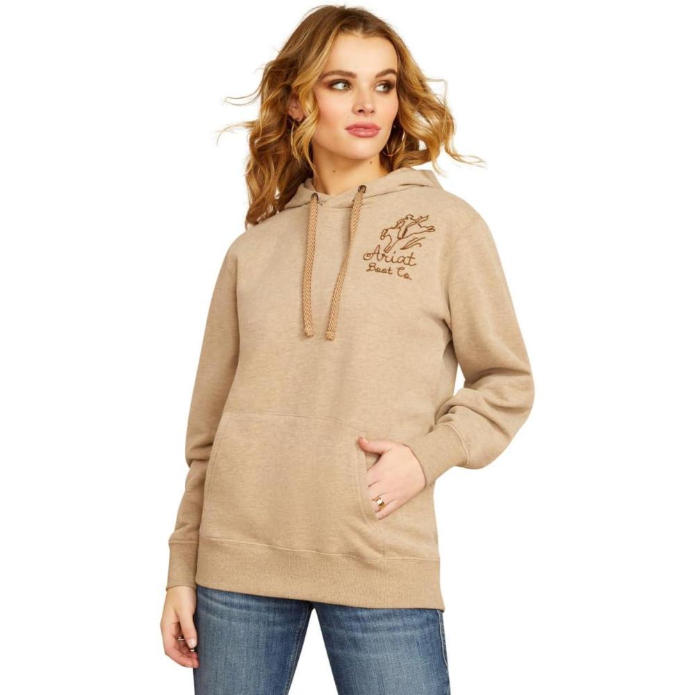 imageARIAT Womens Mexico HoodieDark Oatmeal Heather