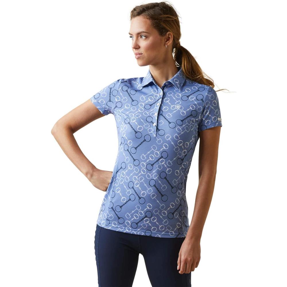imageARIAT Womens Motif PoloAshleigh Blue Bit Print