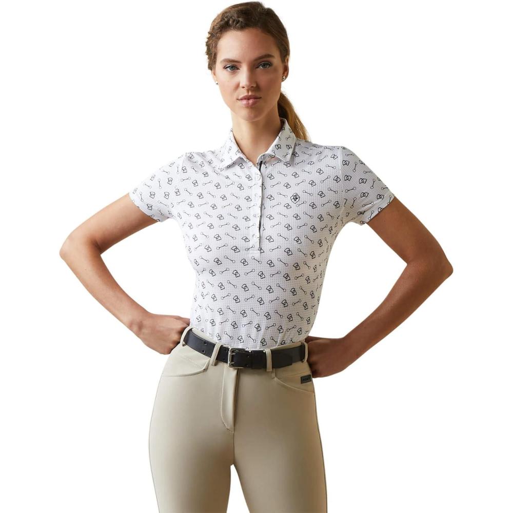 imageARIAT Womens Motif PoloWhite Tack Ditsy