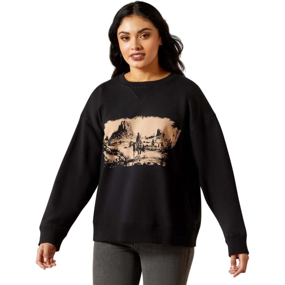 imageARIAT Womens Outlaw Oversized SweatshirtBlack