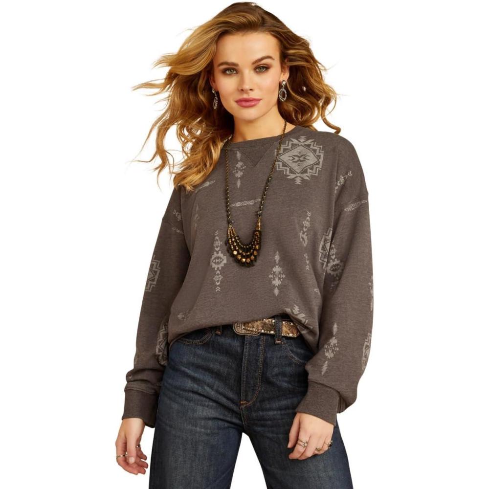 imageARIAT Womens Outlaw Oversized SweatshirtItzli Print